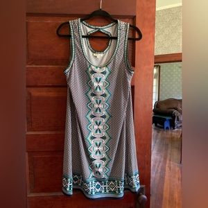 A line multicolored dress